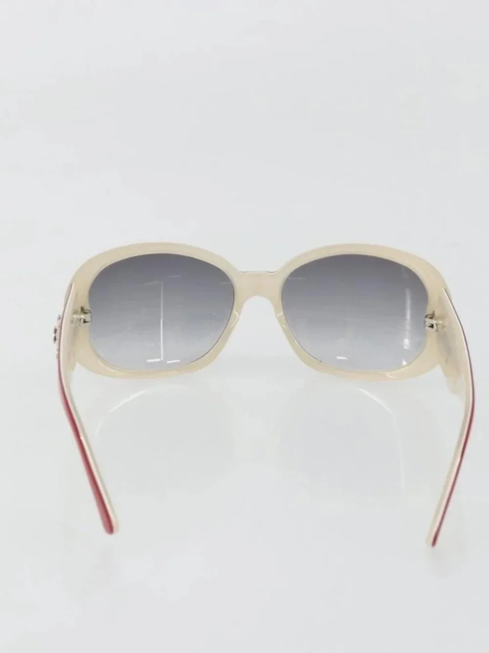 CHANEL Camelia Sunglasses plastic Red 5113 CC Auth YKZ1411A